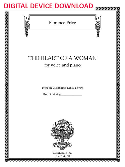 The Heart of a Woman (for soprano and piano) - Digital