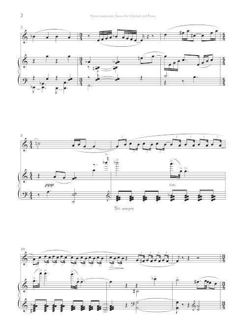 Ninna Nanna Per Anna (clarinet and piano)