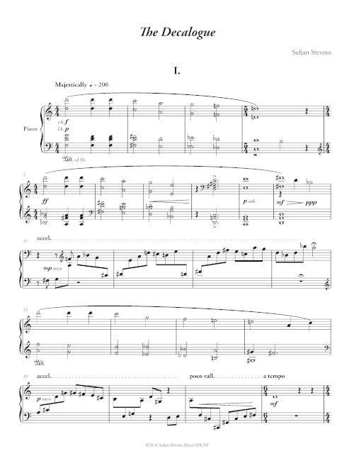 The Decalogue: Ten Etudes for Solo Piano