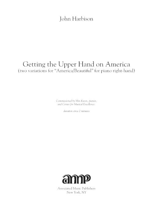 Getting the Upper Hand on America (Two Variations for America/Beautiful) for piano right hand - Digital (Not Printable)