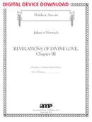 Revelations of Divine Love, Chapter III for Baritone and piano - Digital (Not Printable)