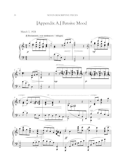 Seven Descriptive Pieces - Digital (Not Printable)