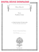 A Thousand Tongues (piano trio version) - Digital (Not Printable)