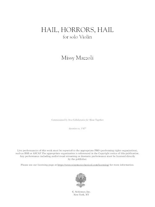 Hail, Horrors, Hail - Digital (Not Printable)
