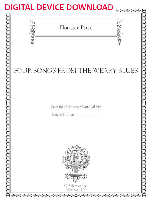Four Songs from The Weary Blues - Digital