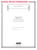 Elegy (to those we lost) for violin and piano - Digital (Not Printable)