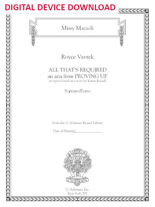 All That's Required (from Proving Up) - Digital (Not Printable)