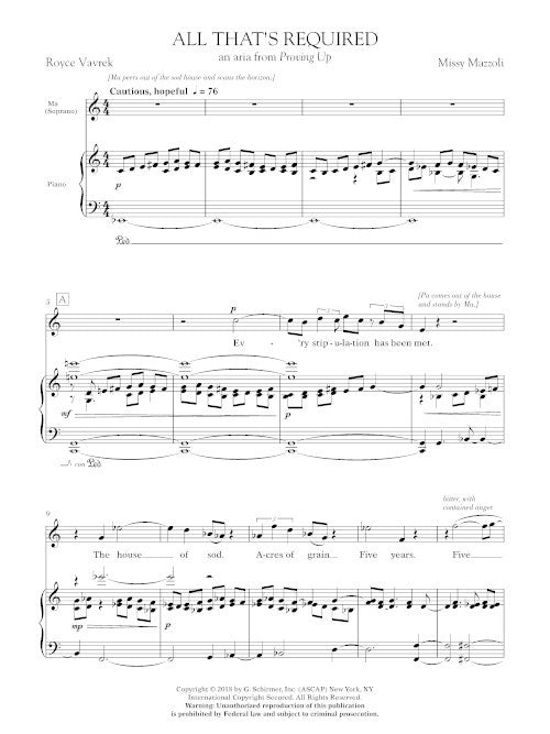 All That's Required (from Proving Up) - Digital (Not Printable)
