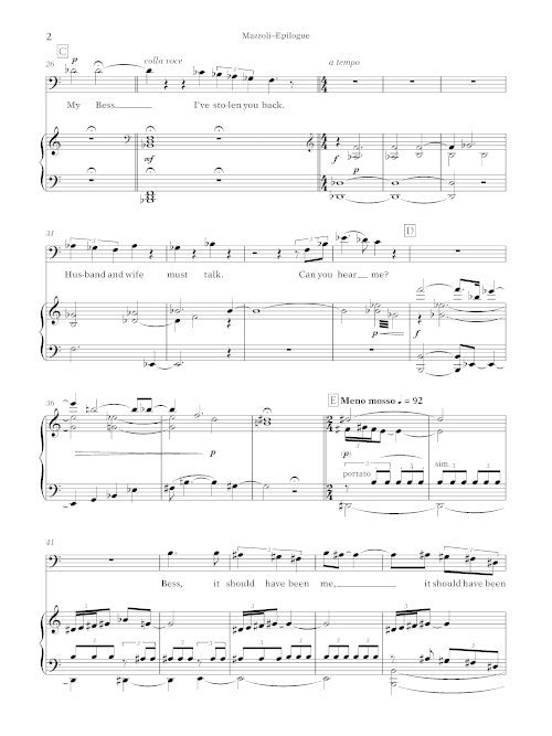 Epilogue (for baritone and piano, from Breaking the Waves) - Digital (Not Printable)