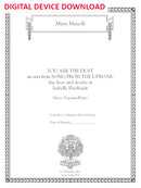 You Are the Dust (from Song from the Uproar, for mezzo and piano) - Digital (Not Printable)