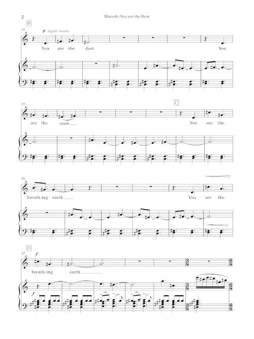 You Are the Dust (from Song from the Uproar, for mezzo and piano) - Digital (Not Printable)