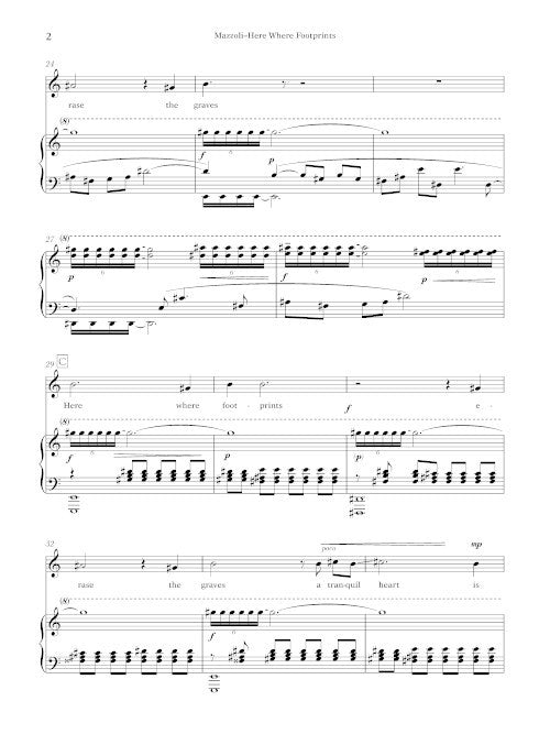 Here Where Footprints Erase the Graves (from Song from the Uproar) for mezzo and piano - Digital