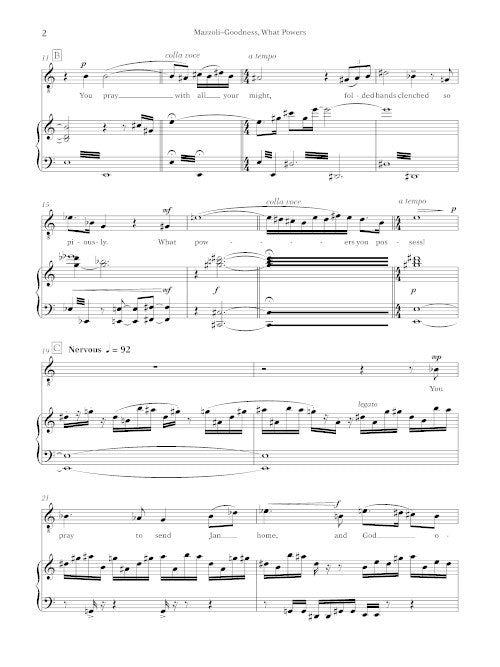 Goodness, What Powers You Possess (for tenor and piano, from Breaking the Waves) - Digital (Not Printable)