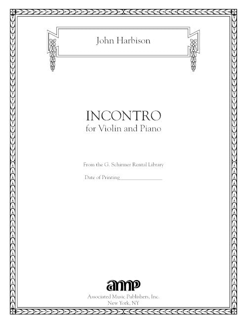 Incontro for violin and piano