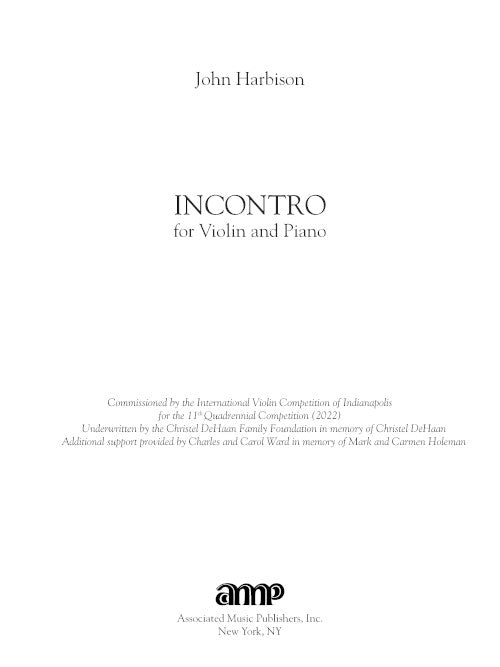 Incontro for violin and piano