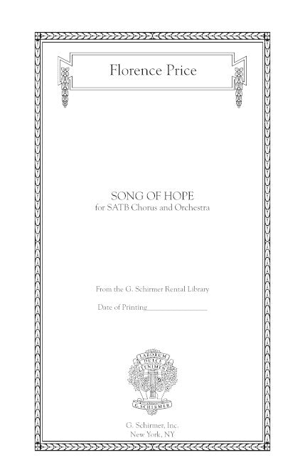 Song of Hope for SATB and piano