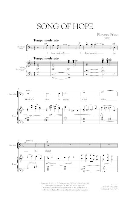 Song of Hope for SATB and piano