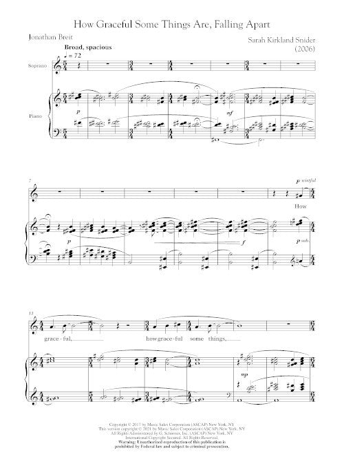 How Graceful Some Things Are, Falling Apart (soprano version) - Digital