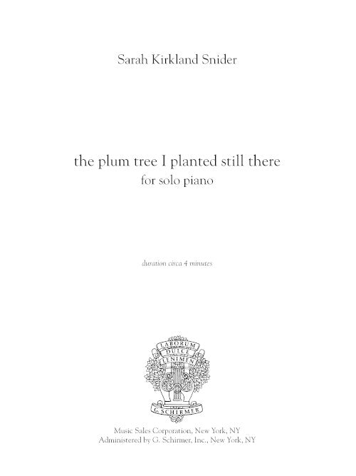 the plum tree I planted still there (for piano) - Digital