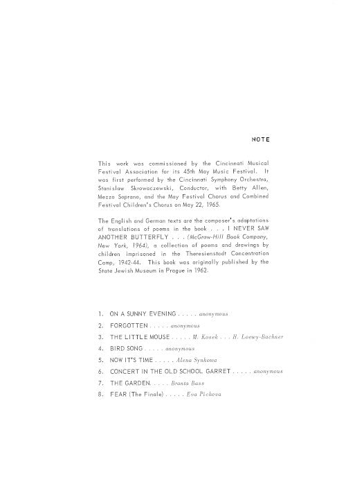The Song of Terezin (orchestral version)