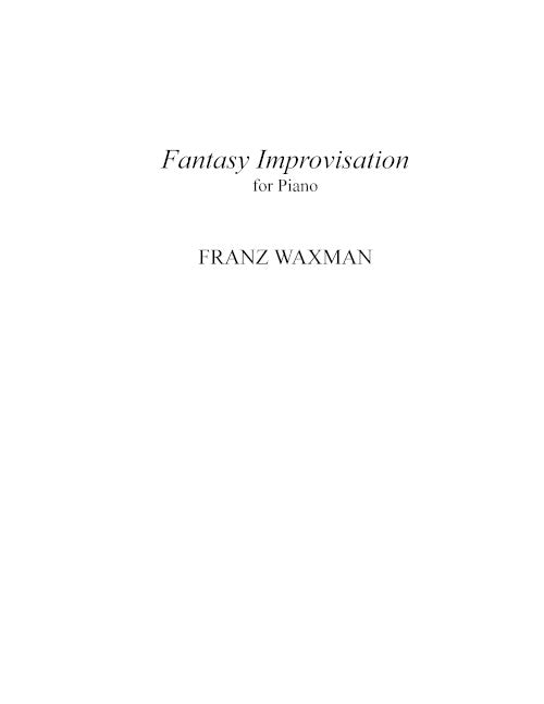 Fantasy Improvisation (for piano)