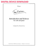 Introduction and Scherzo (for cello and piano) - Digital (Not Printable)