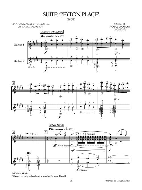 Peyton Place: Suite (for guitar duo)