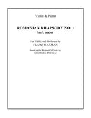 Romanian Rhapsody No. 1 (for violin and piano)