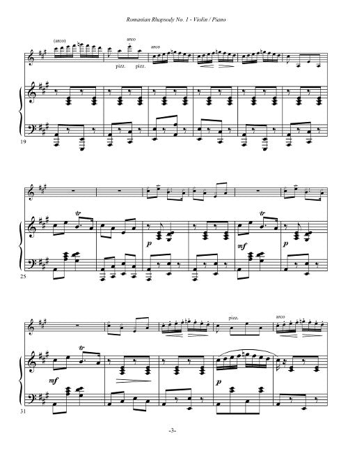 Romanian Rhapsody No. 1 (for violin and piano)