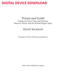 Tristan and Isolde: Fantasie (for violin and piano) - Digital (Not Printable)