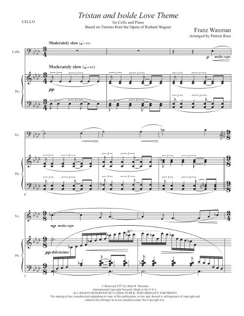 Tristan and Isolde: Love Music (for cello and piano)