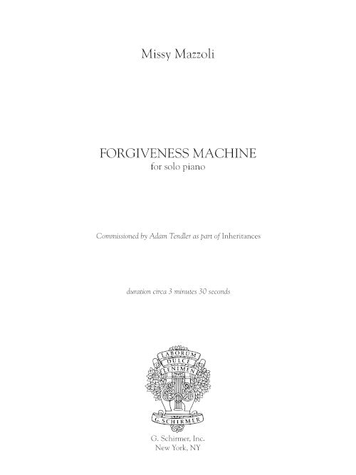 Forgiveness Machine for piano