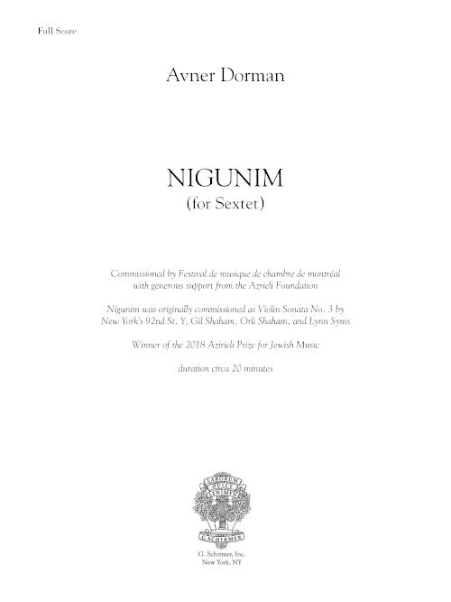 Nigunim (for sextet)