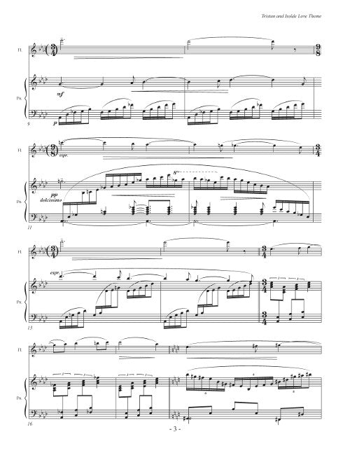 Tristan and Isolde: Love Music (for flute and piano) - Digital (Not Printable)