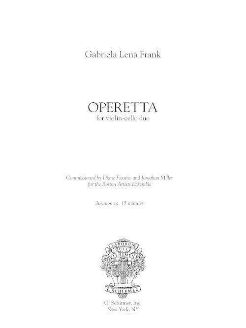 Operetta (for violin and cello) - Digital (Not Printable)