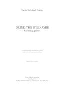 Drink the Wild Ayre (for string quartet) - Digital (Not Printable)