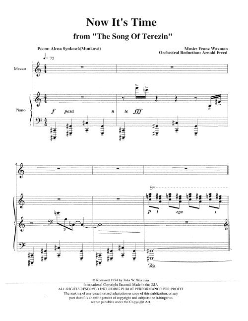 Now It's Time, from The Song of Terezin