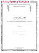 Unfurling for cello - Digital (Not Printable)