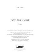 Into the Night (for  Pierrot ensemble plus percussion)