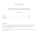 Suite for Solo Bassoon