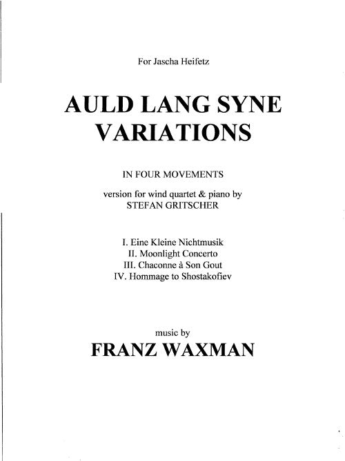 Auld Lang Syne Variations (for piano and winds)