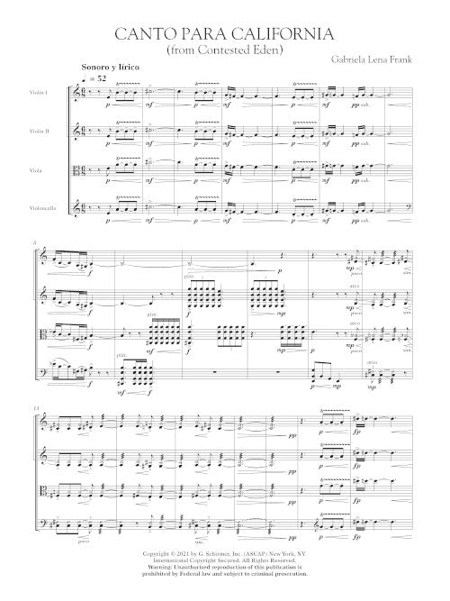 Canto para California (from Contested Eden)