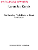 On Hearing Night Birds at Dusk (for harp) - Digital (Not Printable)