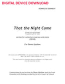 That the Night Come (coloratura soprano and piano) - Digital (Not Printable)