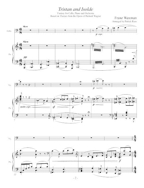 Tristan and Isolde: Fantasie (for cello and piano)