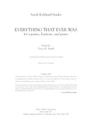 Everything That Ever Was for soprano, baritone, and piano