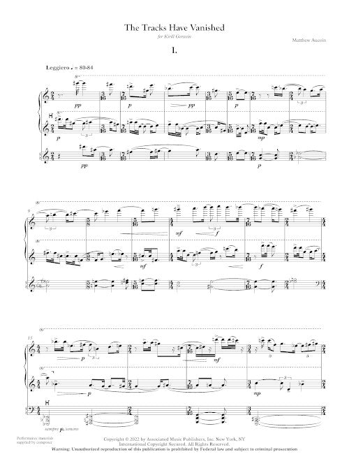 The Tracks Have Vanished for piano - Digital (Not Printable)