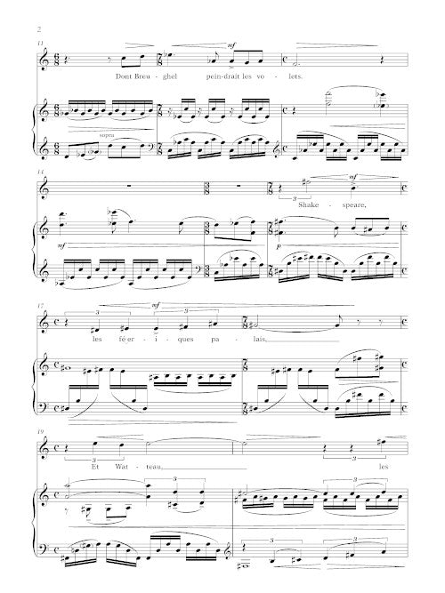 Harlequin’s Rainbow (L’Arc-en-ciel d’Arlequin) for mezzo and piano