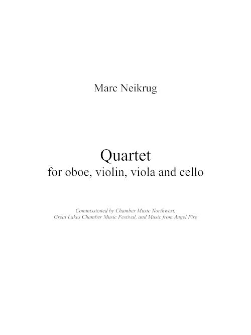 Oboe Quartet in Ten Parts