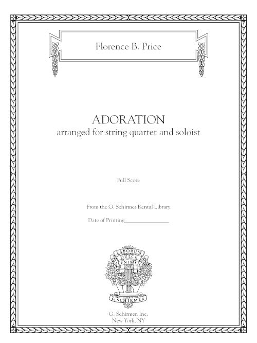 Adoration (for string quartet and soloist)
